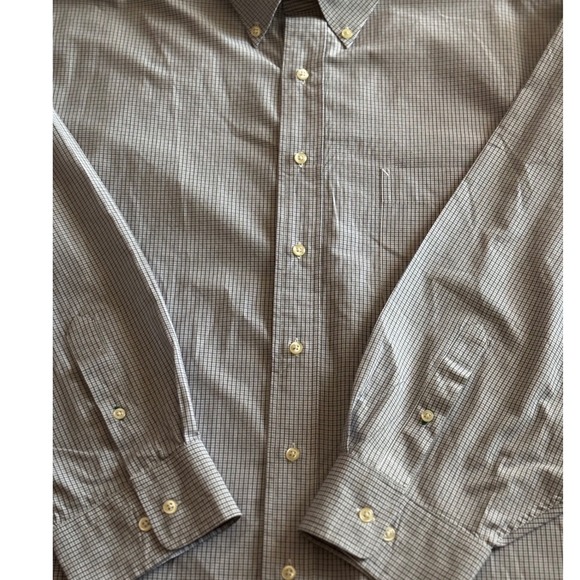 Tommy Hilfiger Big‎ Mens Button Down Shirt Gray Plaid Check Long Sleeve 19 34/35 - Picture 10 of 13